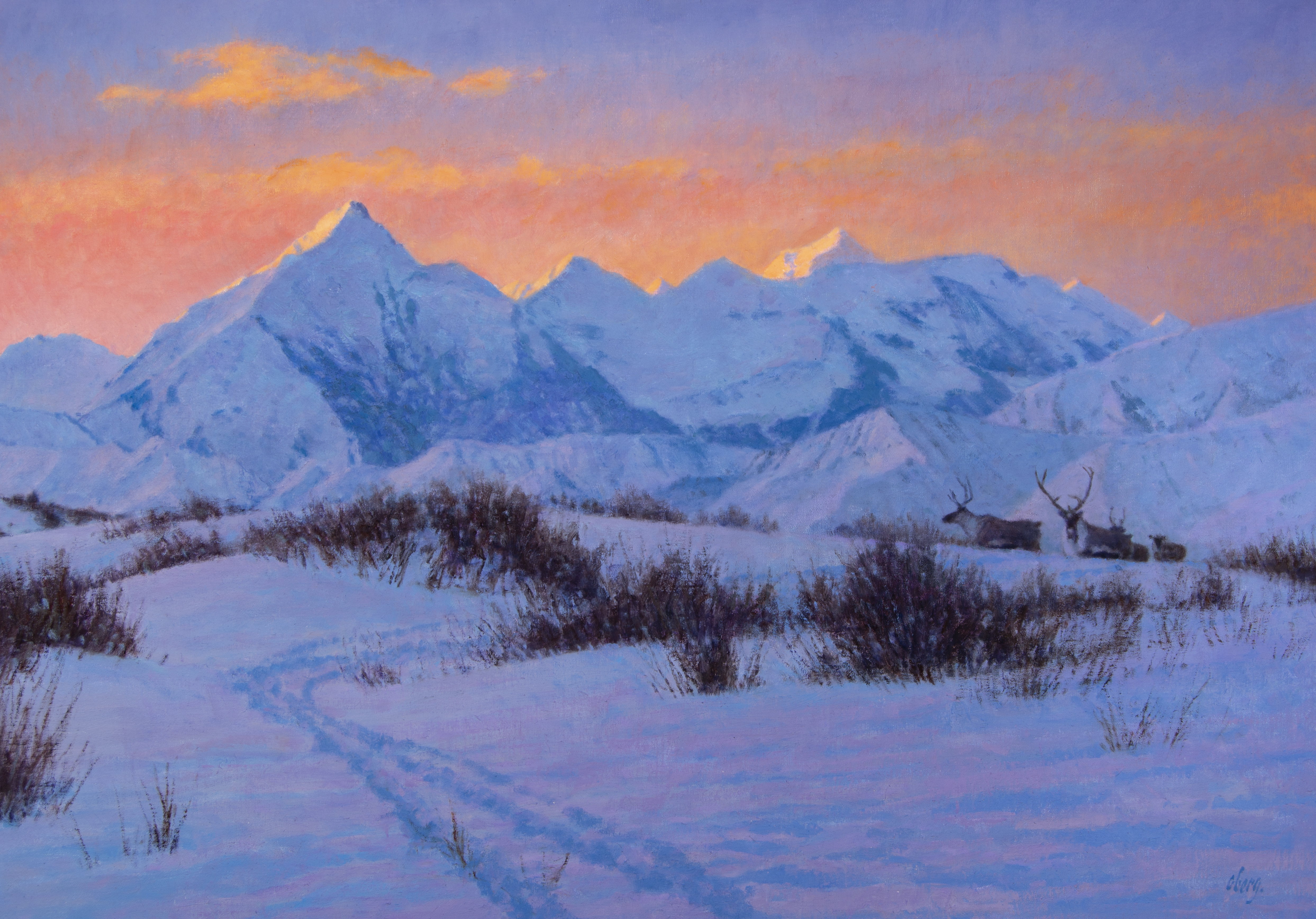 RO19-06 Northern Winter Dawn 28x40 oil 13,600 F