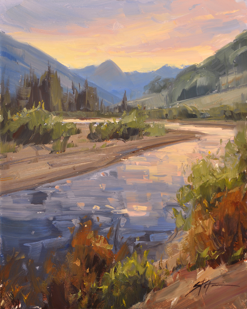 SP15-03 Slate River Sunset 10x8 $750F WEB