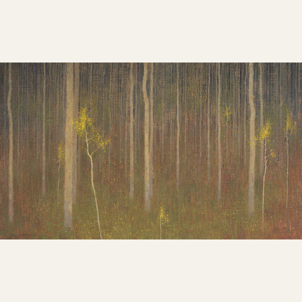 Scattered Yellow Leaves, 20x34 inches, Oil on Linen Panel copy