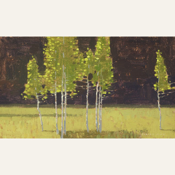 Illuminated Summer Aspen, 7x12 inches, oil on linen panel copy WEB