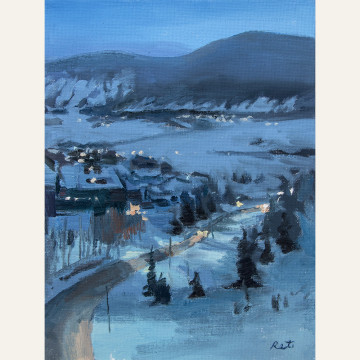 NR17-02 Town Lights form Mt. CB 8x6 oil 750 F WEB