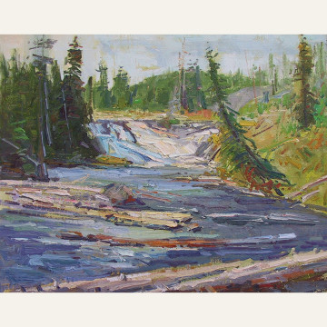 DSL17-07 Lower Yellowstone Falls 16x20 oili 2800 F copy