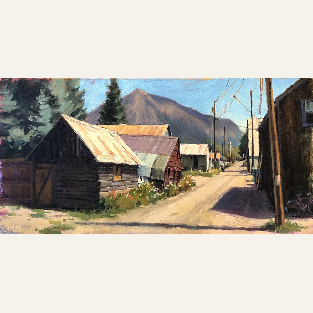 SK18-02 Shelby Keefe Peaks & Alleys 24x48 oil $7900 WEB