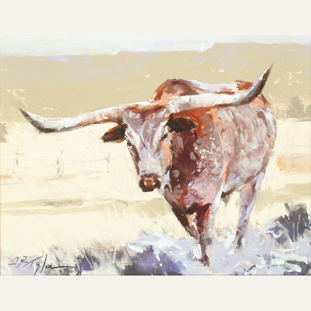 CT18-08 Lone Longhorn 6x8 pastel 850 F WEB