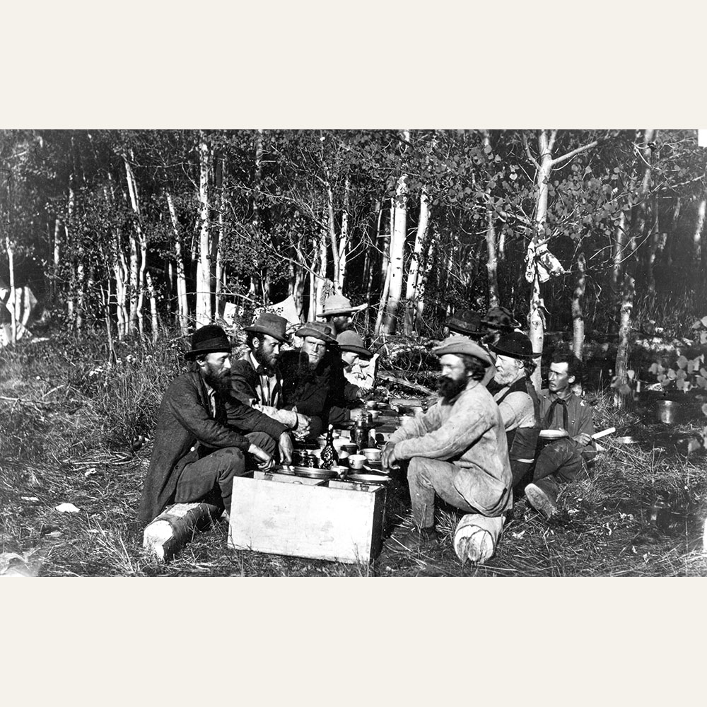 015-a Men Dining in Camp jwh00490 2