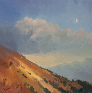 NR18-22 Moonset Over Baldy 8x8 oil 700