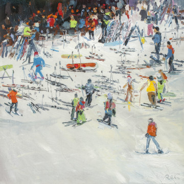 NR18- Ski Confetti 10x10 oil