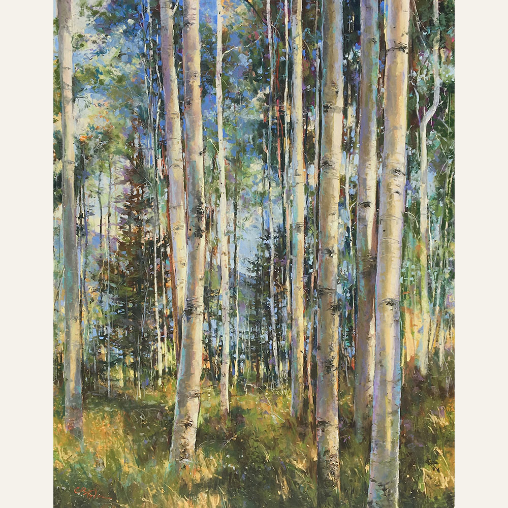 Aspens in Dapple Light 37.5x30 $9200