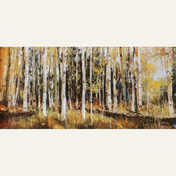 CT Fall Aspen Grove 8x16 pastel