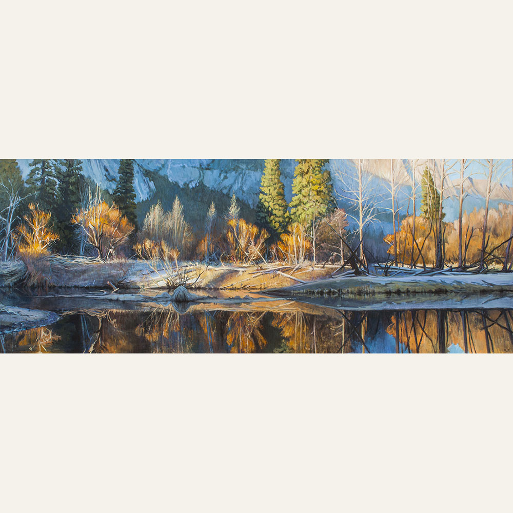 Last Light on the Valley Floor 32x84