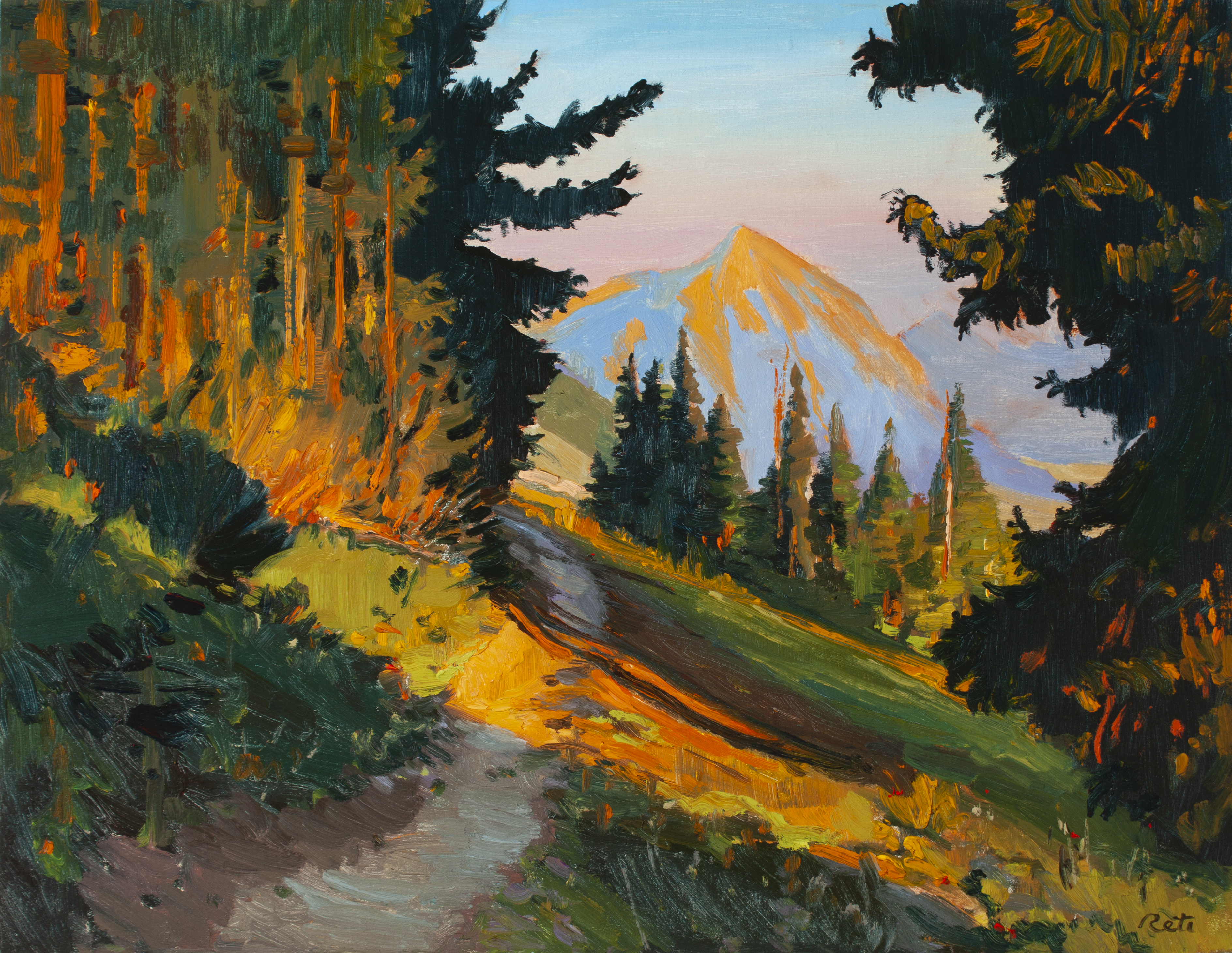 NR21-12 Golden Hour on the 403 14x18 oil 2800 F