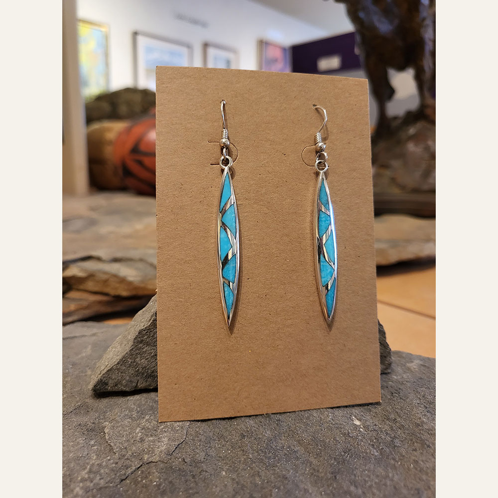 JMK23-Marquise Earring with Kingman Turquoise 360 WEB