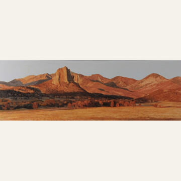 EI24-02 Last Sun Needle Rock 12x36 oil 8,500 F WEB