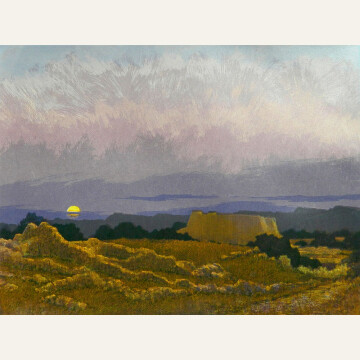 LL24-08 Pecos Sunrise Serigraph 19x24 WBP 2400 F WEB