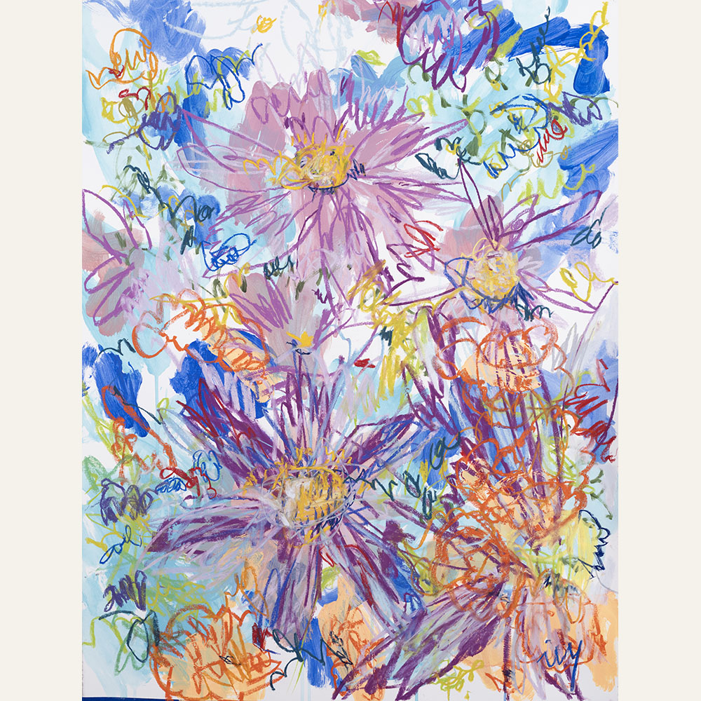 IK24-11 Unruly Blooms 30x22 pastel and acrylic on paper $3875 F WEB