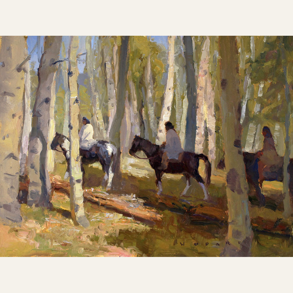 JW24-06 Aspen Riders 12x16 oil on linen 1700 F WEB