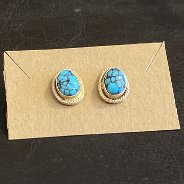 JMK24-09 14k Egyptian Turquoise Earring Studs 1385