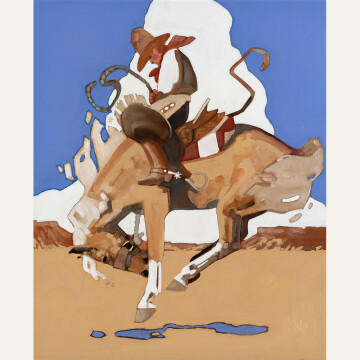 PJ24-01 Bronc in Blue 24x20 oil 2400 F WEB